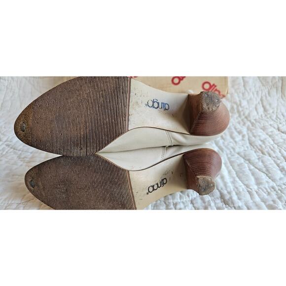 Vintage 80s Dingo Acme Women Boots 7M Ivory Leather Western Tassel Original Box - Picture 5 of 16